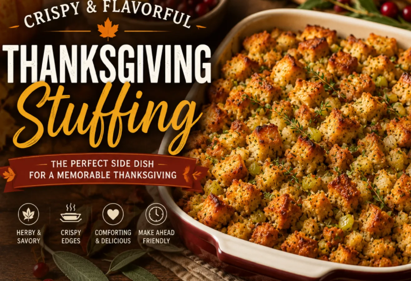 Crispy & Flavorful Thanksgiving Stuffing